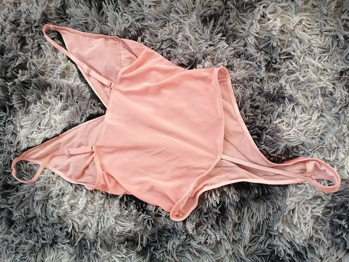 Mr Price Pink and Black Lace Bodysuit