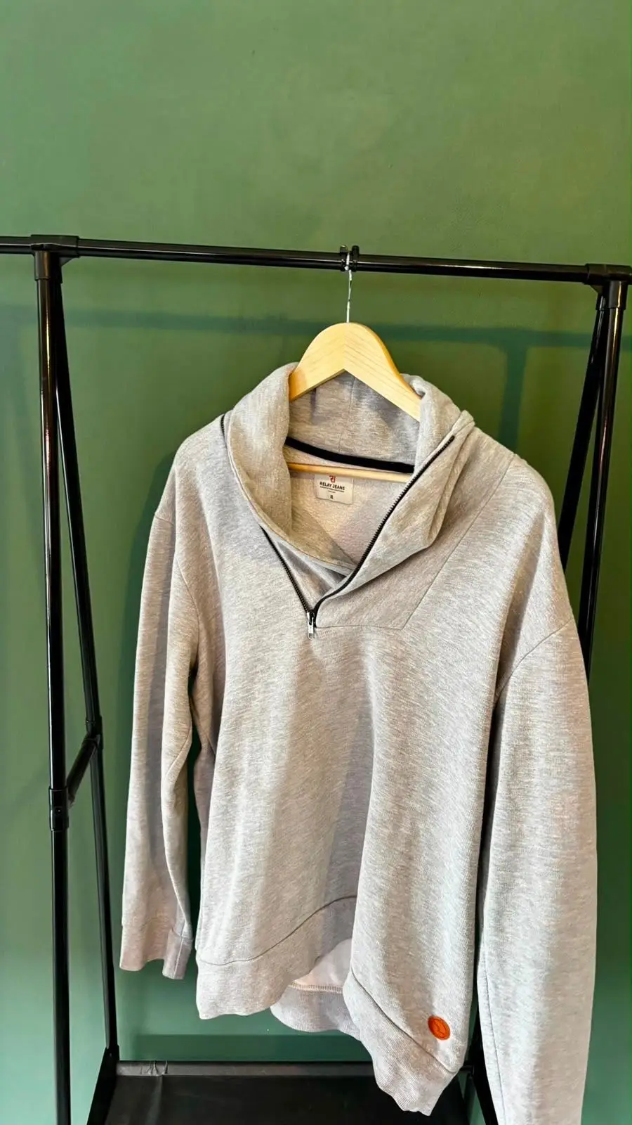 Relay Jeans Grey Quarter-Zip Hoodie
