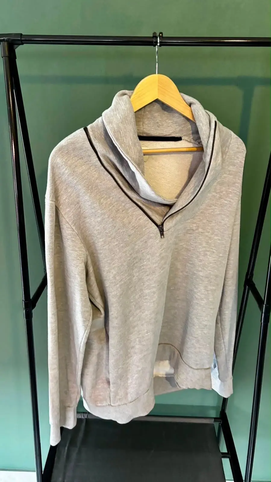 Relay Jeans Grey Quarter-Zip Hoodie