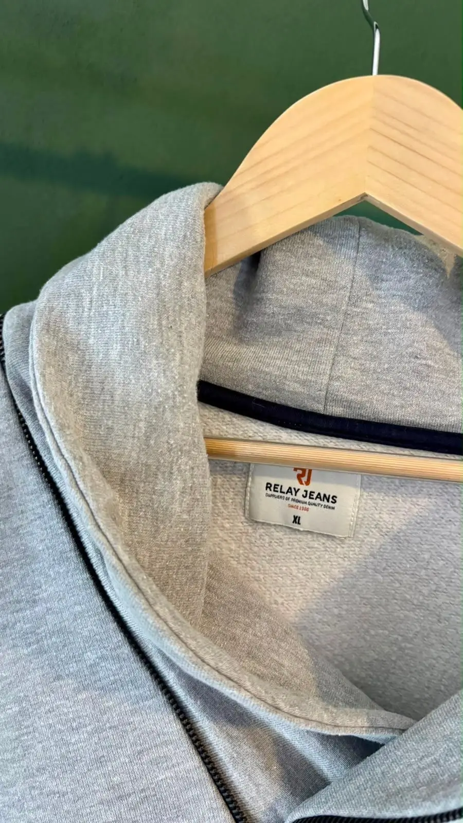 Relay Jeans Grey Quarter-Zip Hoodie