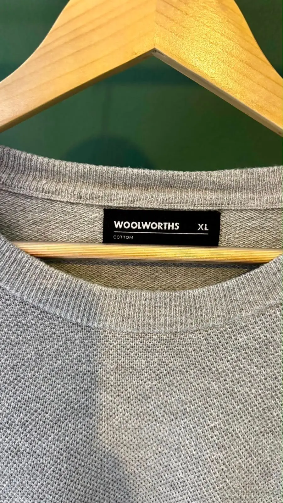 Woolworths Grey Cotton Knit Sweater