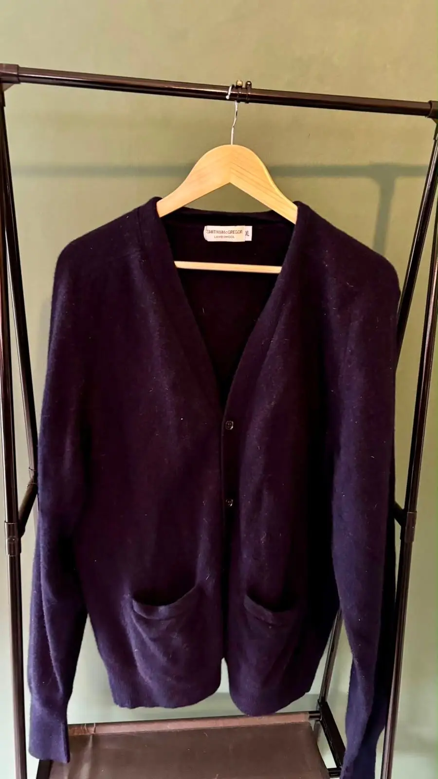 Smith & McGregor Lambswool Navy Cardigan
