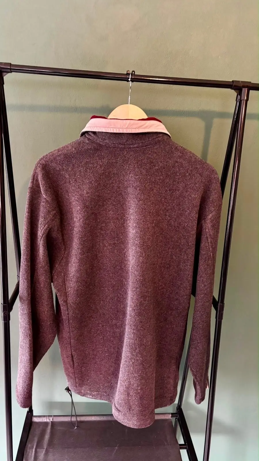 J.Crew Quarter-Zip Fleece Sweatshirt Maroon