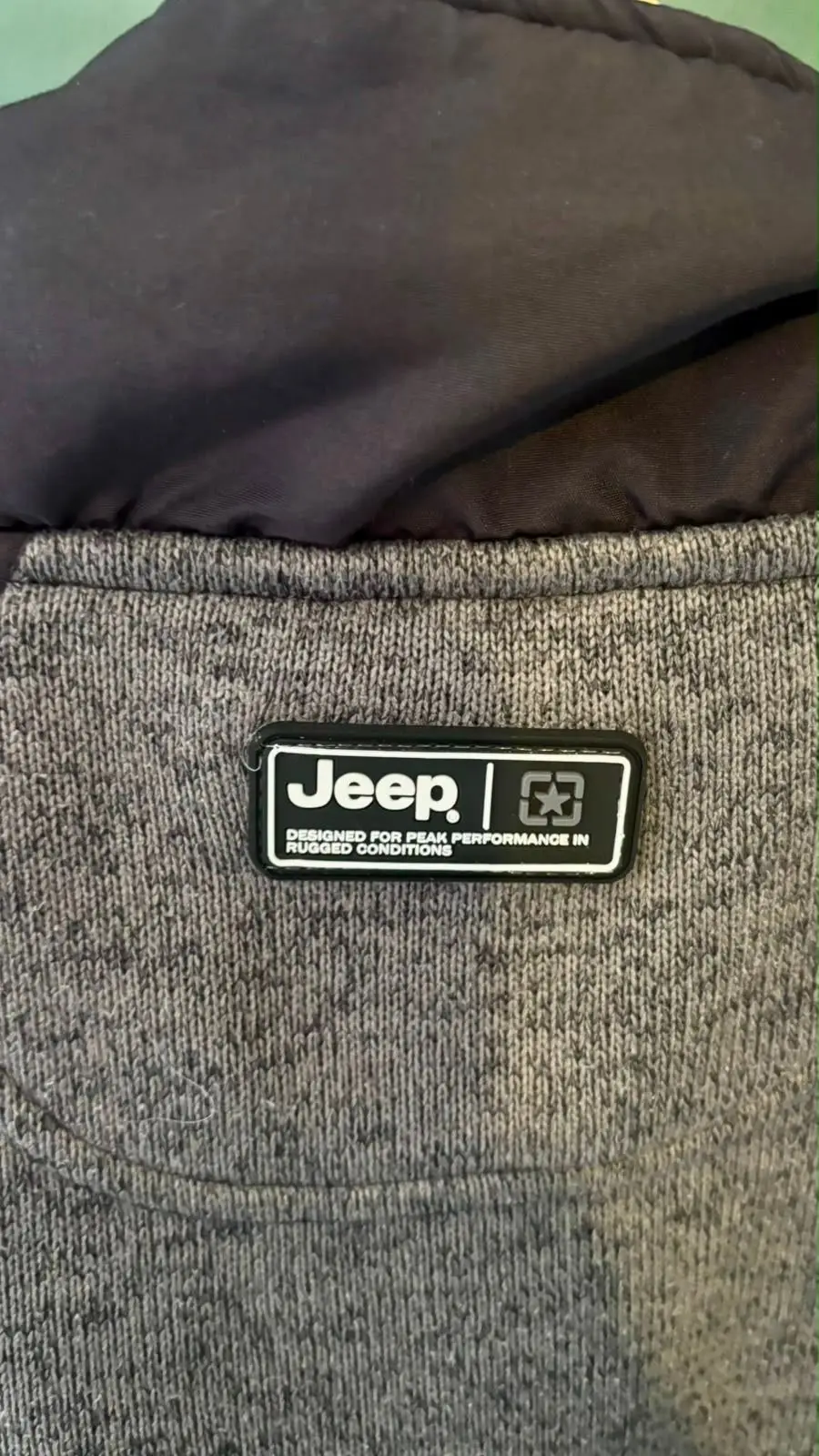 Jeep Zip-Up Fleece Jacket Grey