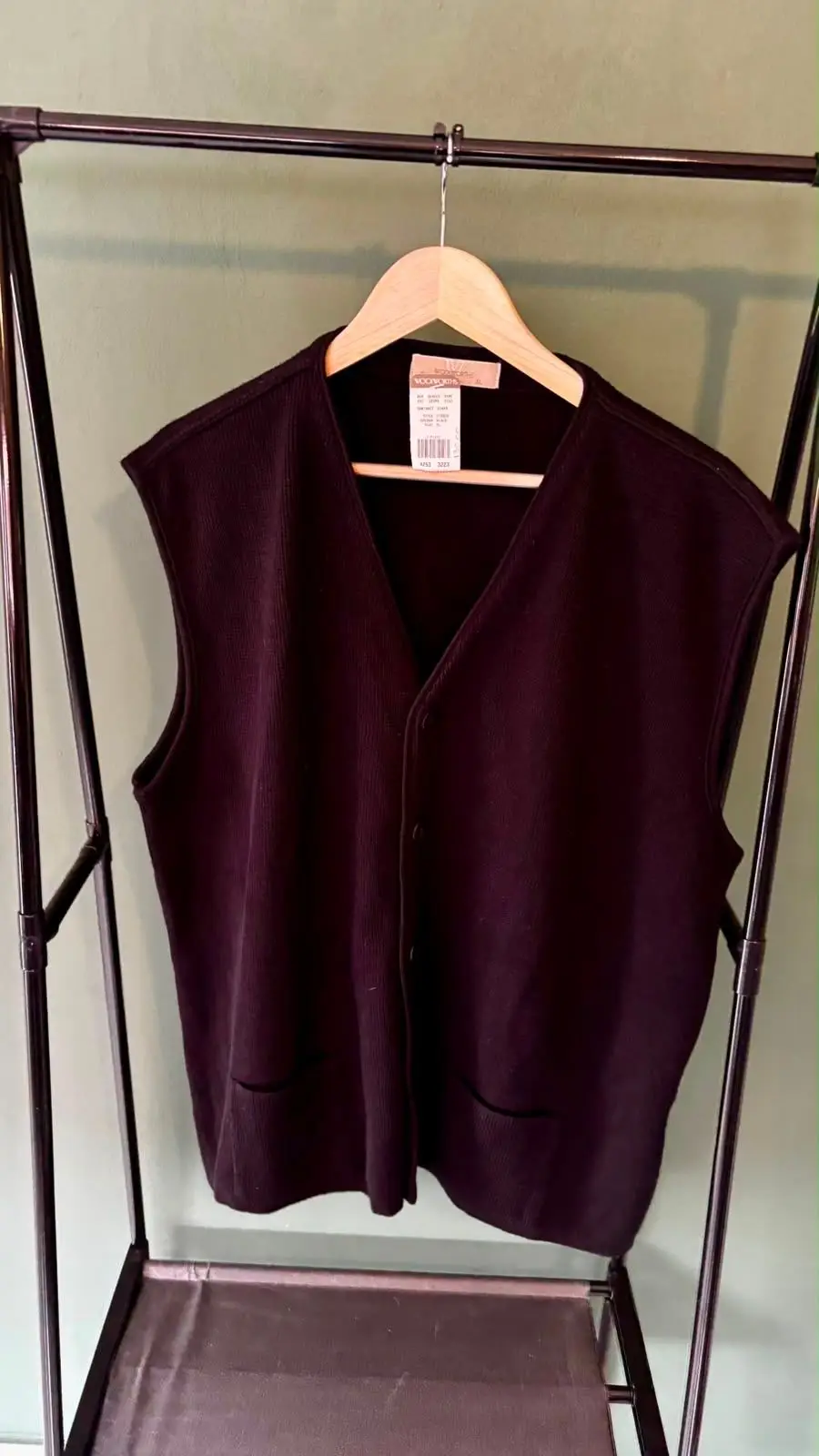 Woolworths Black Button-Up Knit Vest