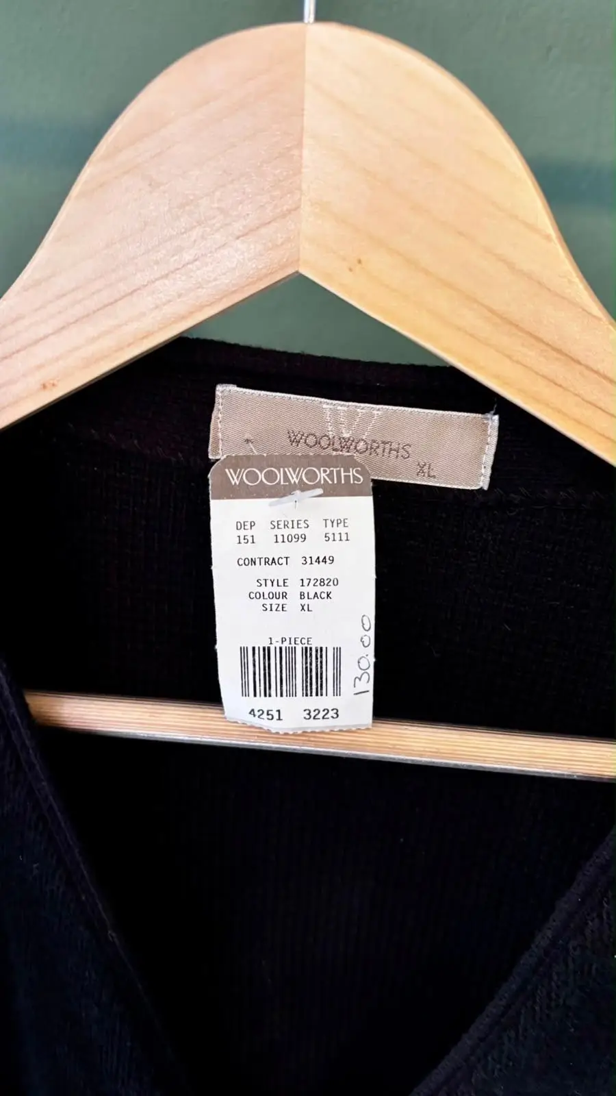 Woolworths Black Button-Up Knit Vest