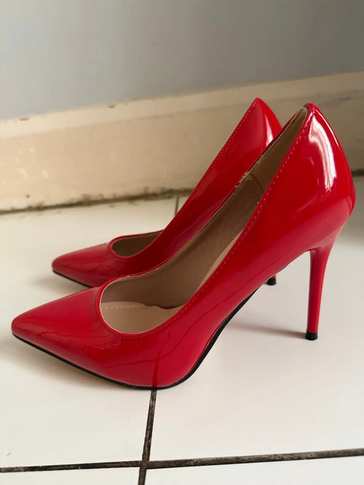 Shein Red Patent Stiletto Heels