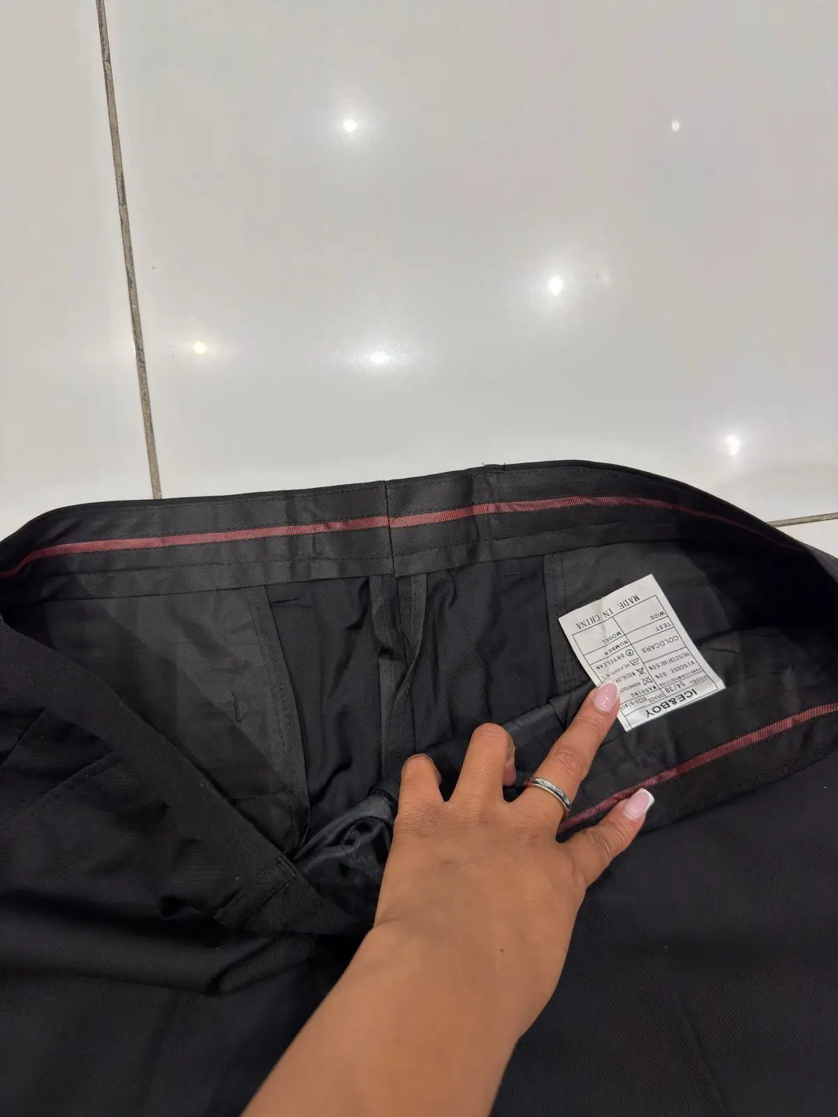 ICE&BOY Black Trousers Size 38