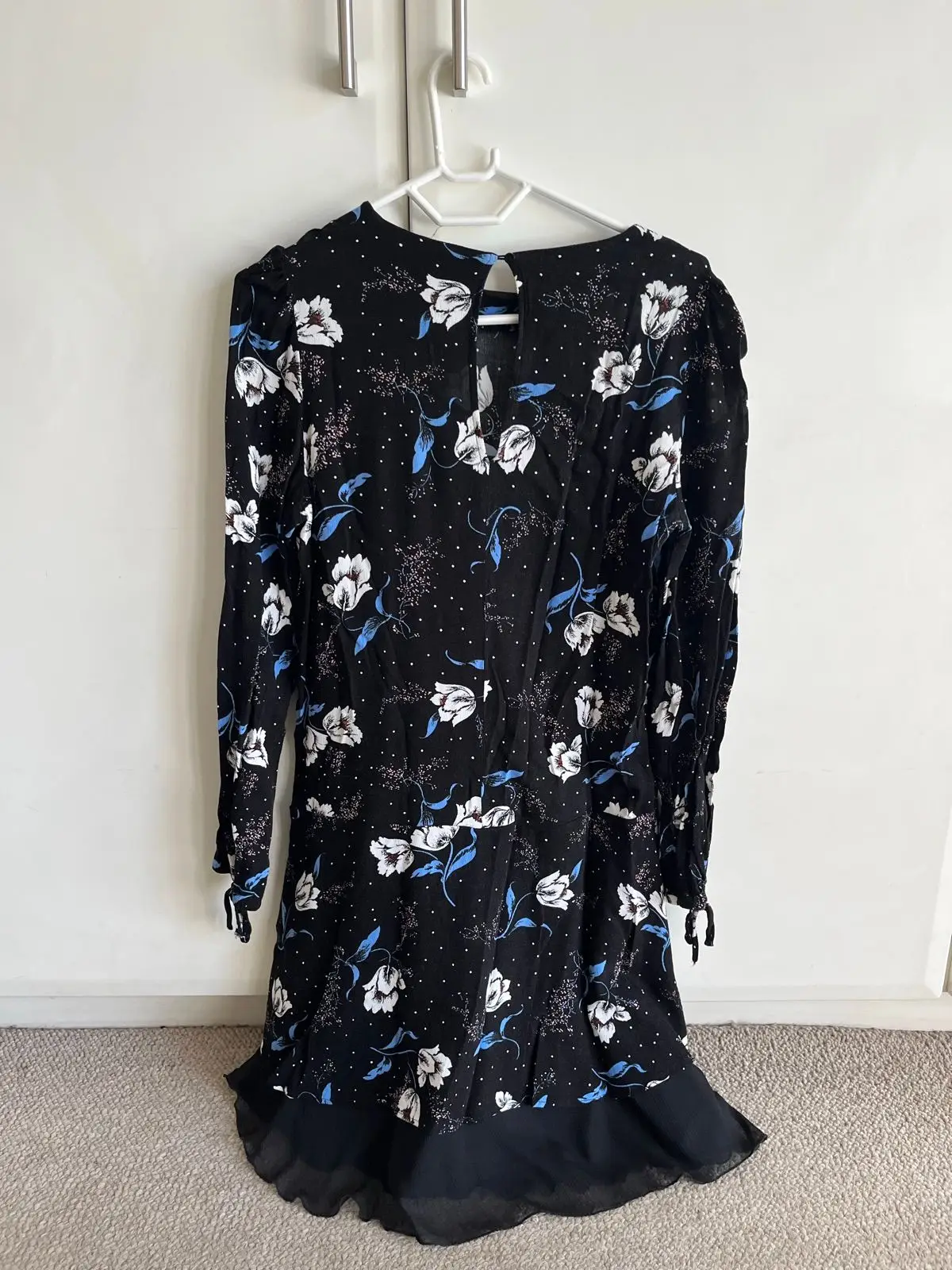 Mango Black Floral Dress