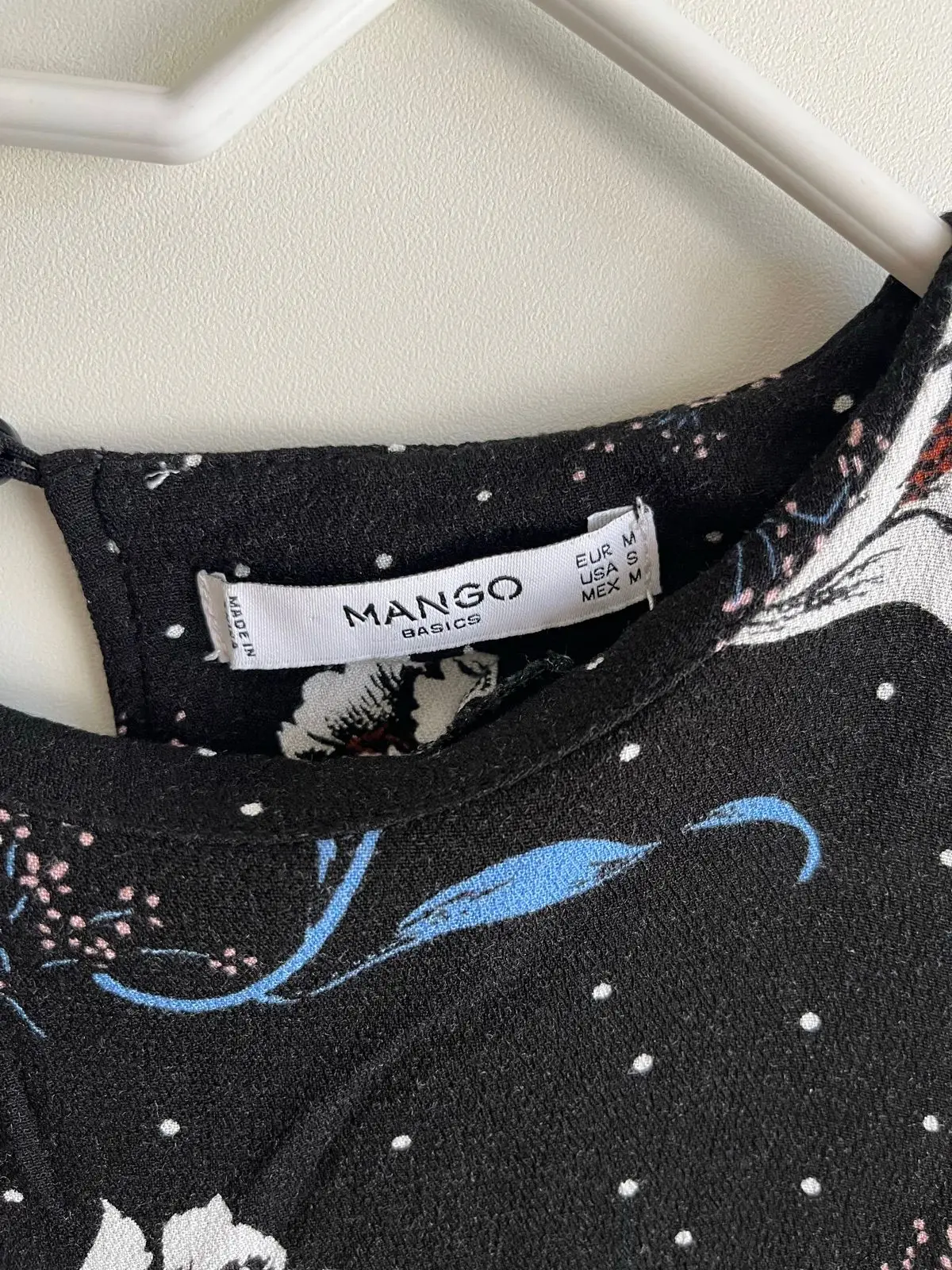 Mango Black Floral Dress