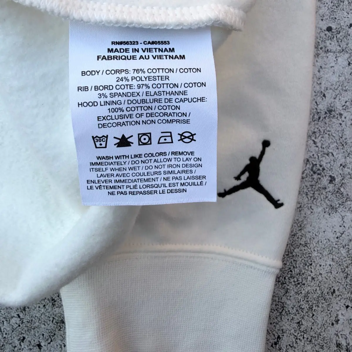 Air Jordan Graphic White Hoodie