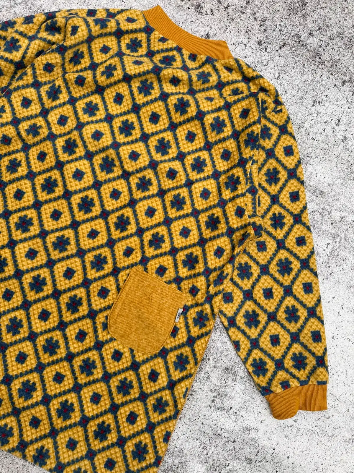 Mustard Yellow Smock Top with Cat Graphic