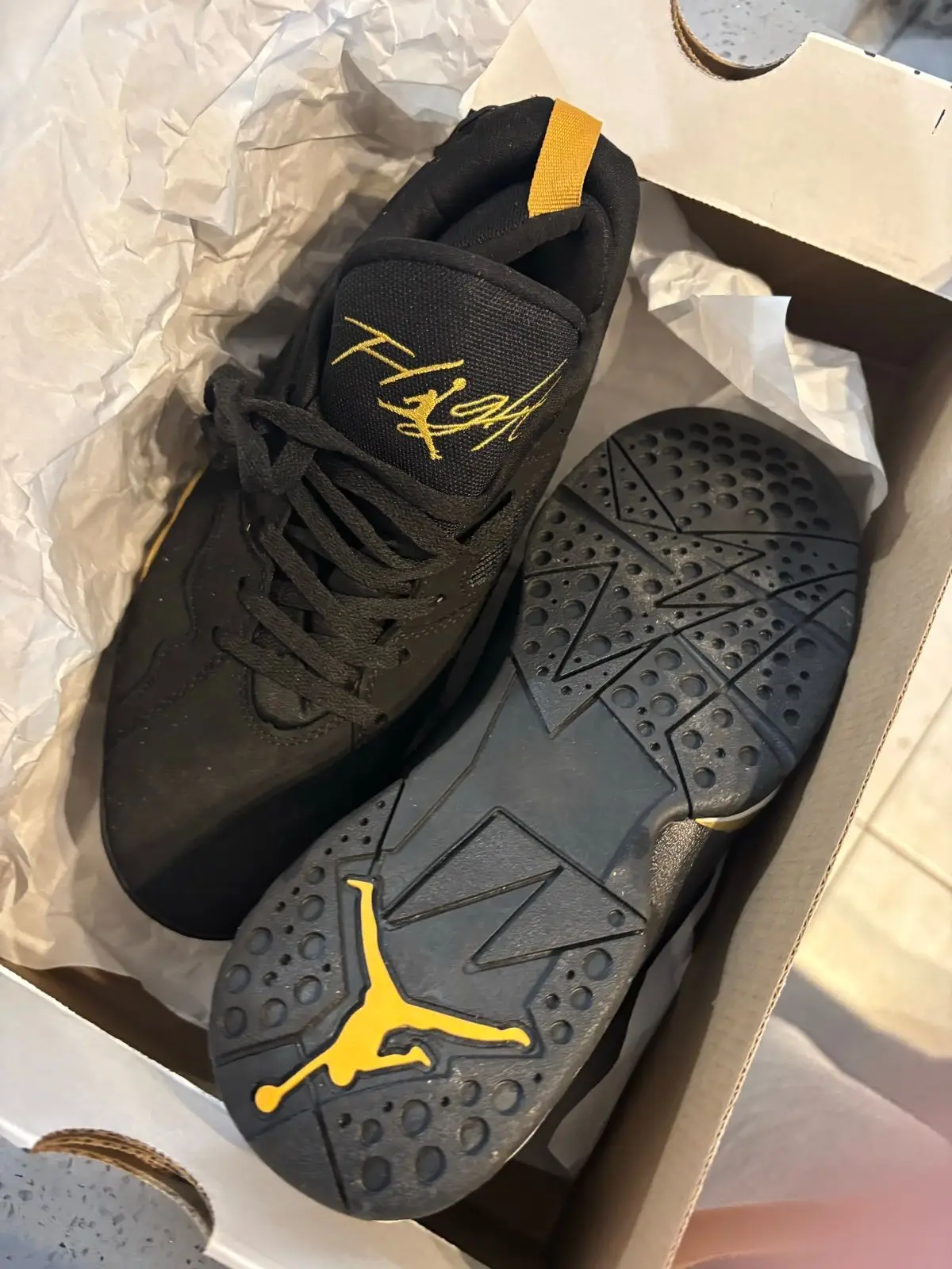 Jordan Air Jordan Black and Yellow Sneakers