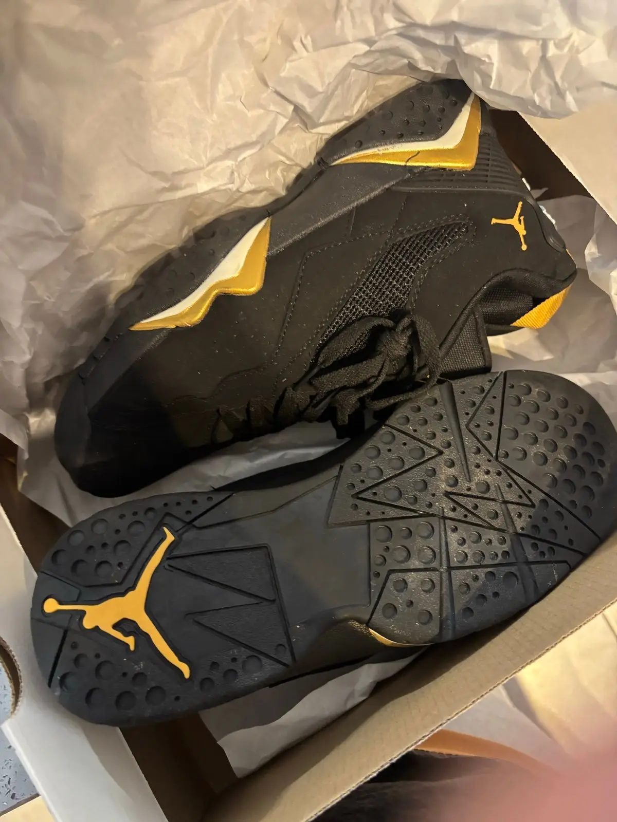 Air Jordan Black and Yellow Sneakers