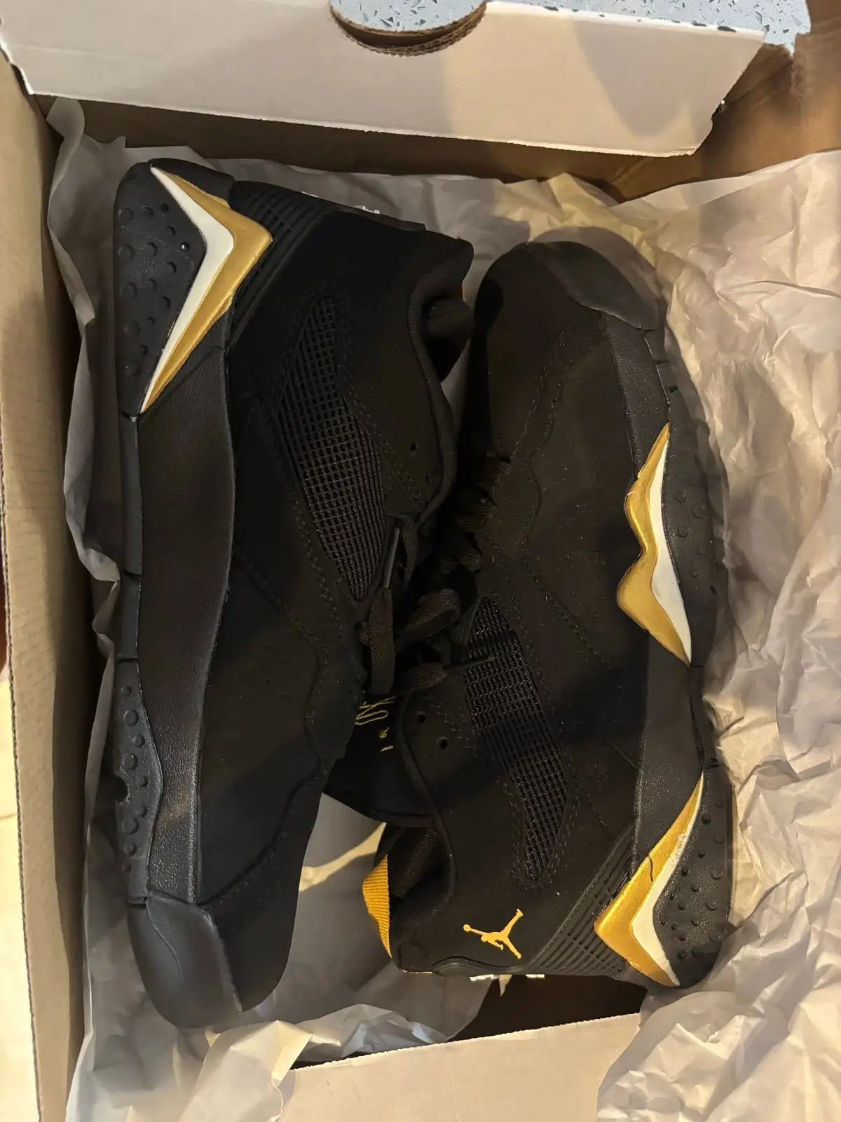 Air Jordan Black and Yellow Sneakers