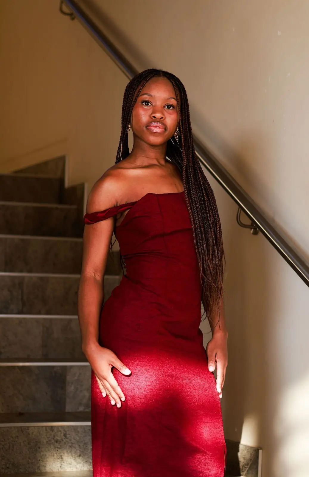 Red Off-Shoulder Dress