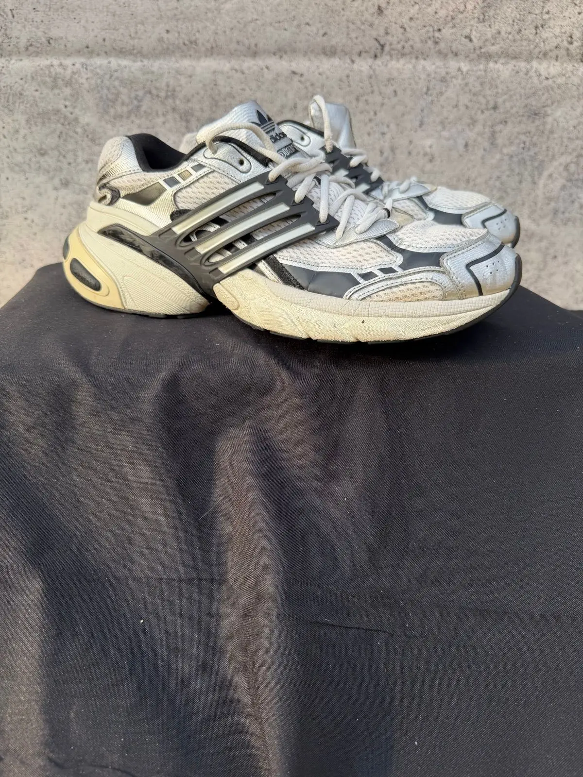 Adidas Silver Mesh Chunky Running Sneakers