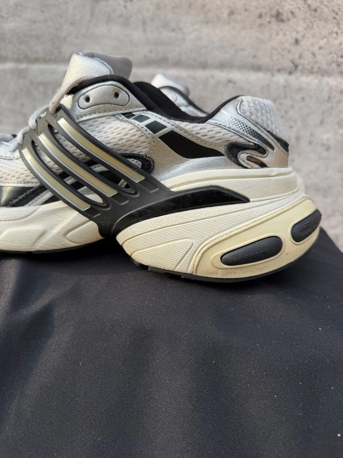 Adidas Silver Mesh Chunky Running Sneakers