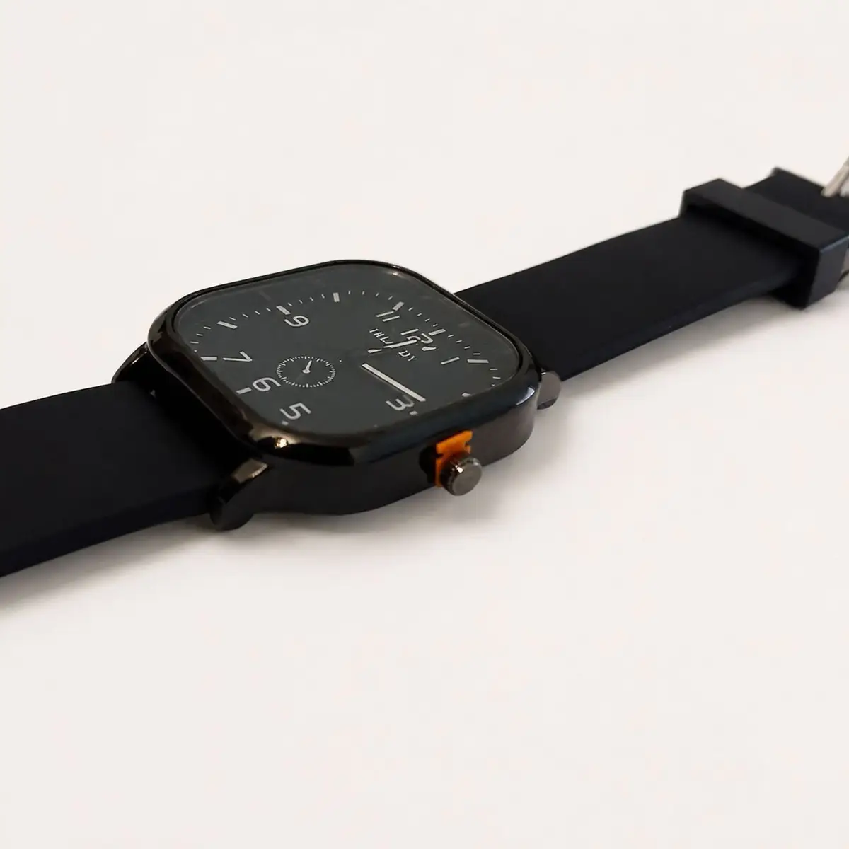 THRD Black Square Watch