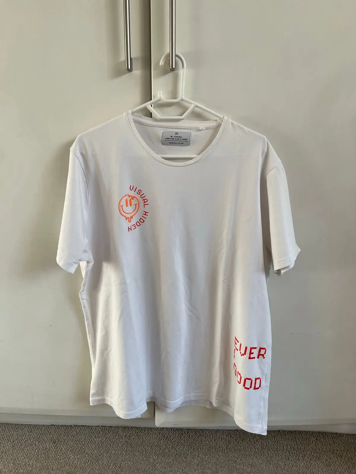 Renuar White Graphic Print T-Shirt 2XL