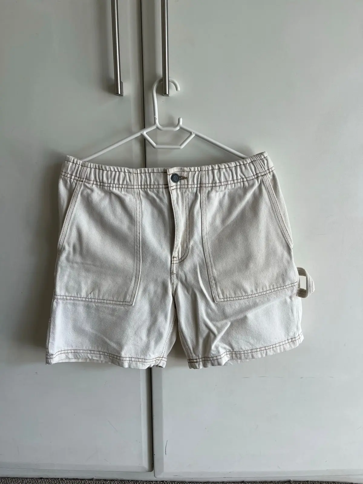 Cotton On Cream Utility Canvas Shorts
