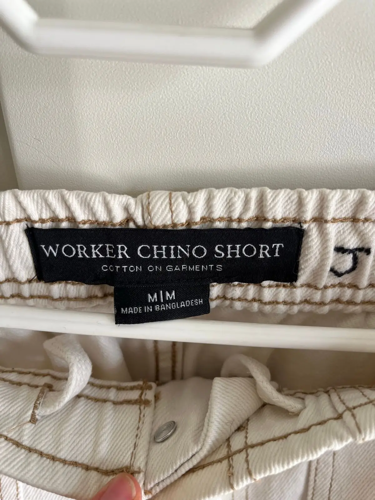 Cotton On Cream Utility Canvas Shorts