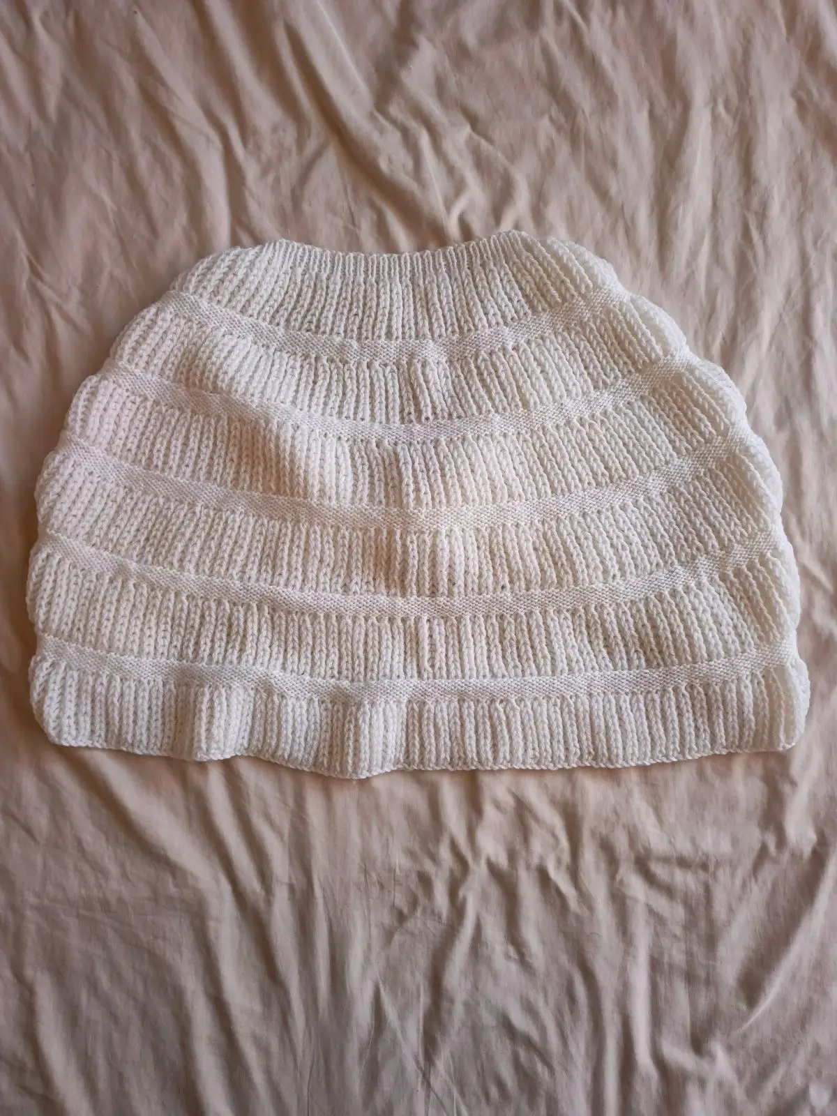 Cream Knit Sweater with Bow Detail Size L