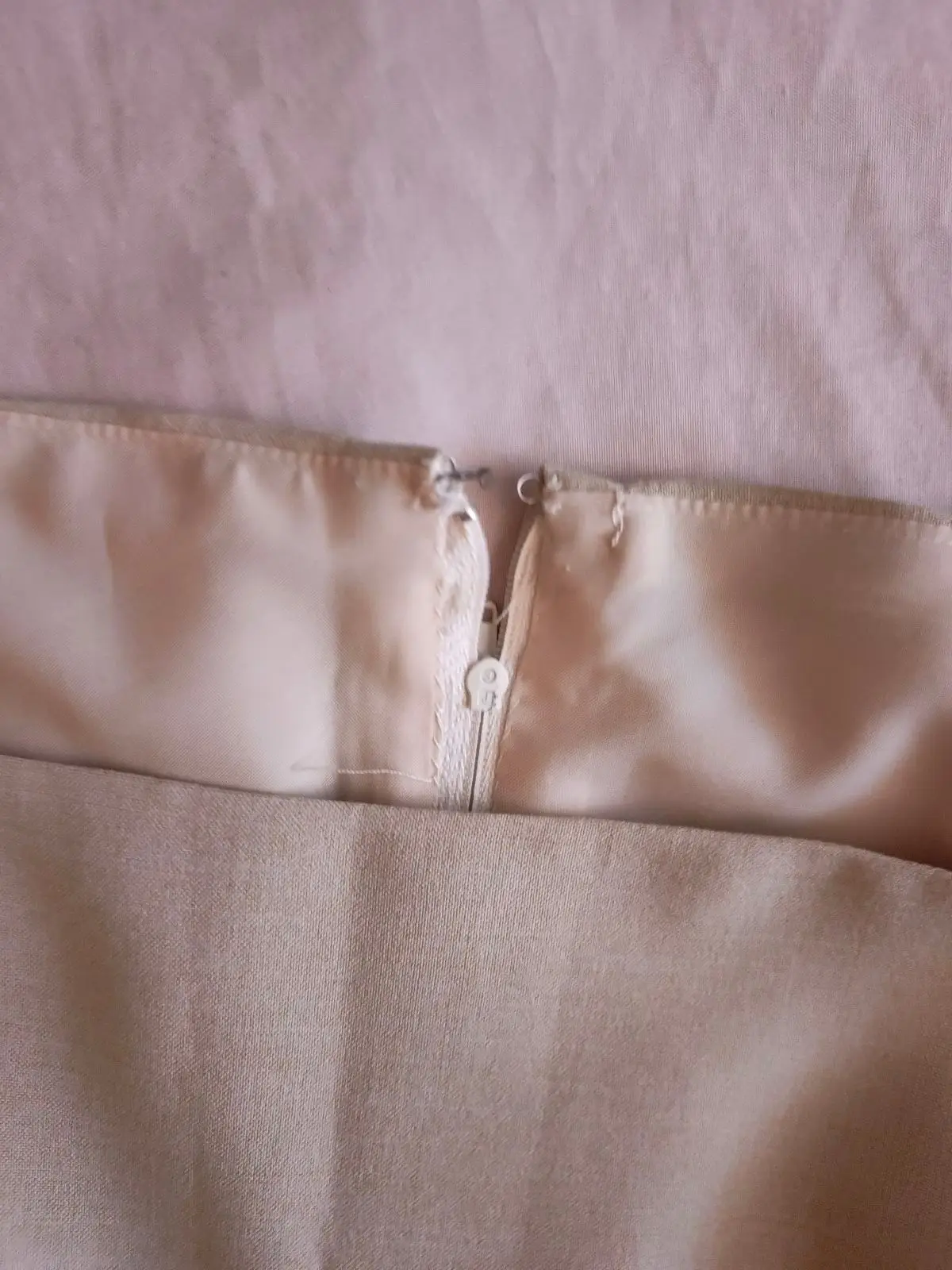 Cream Sleeveless Shift Dress Size S