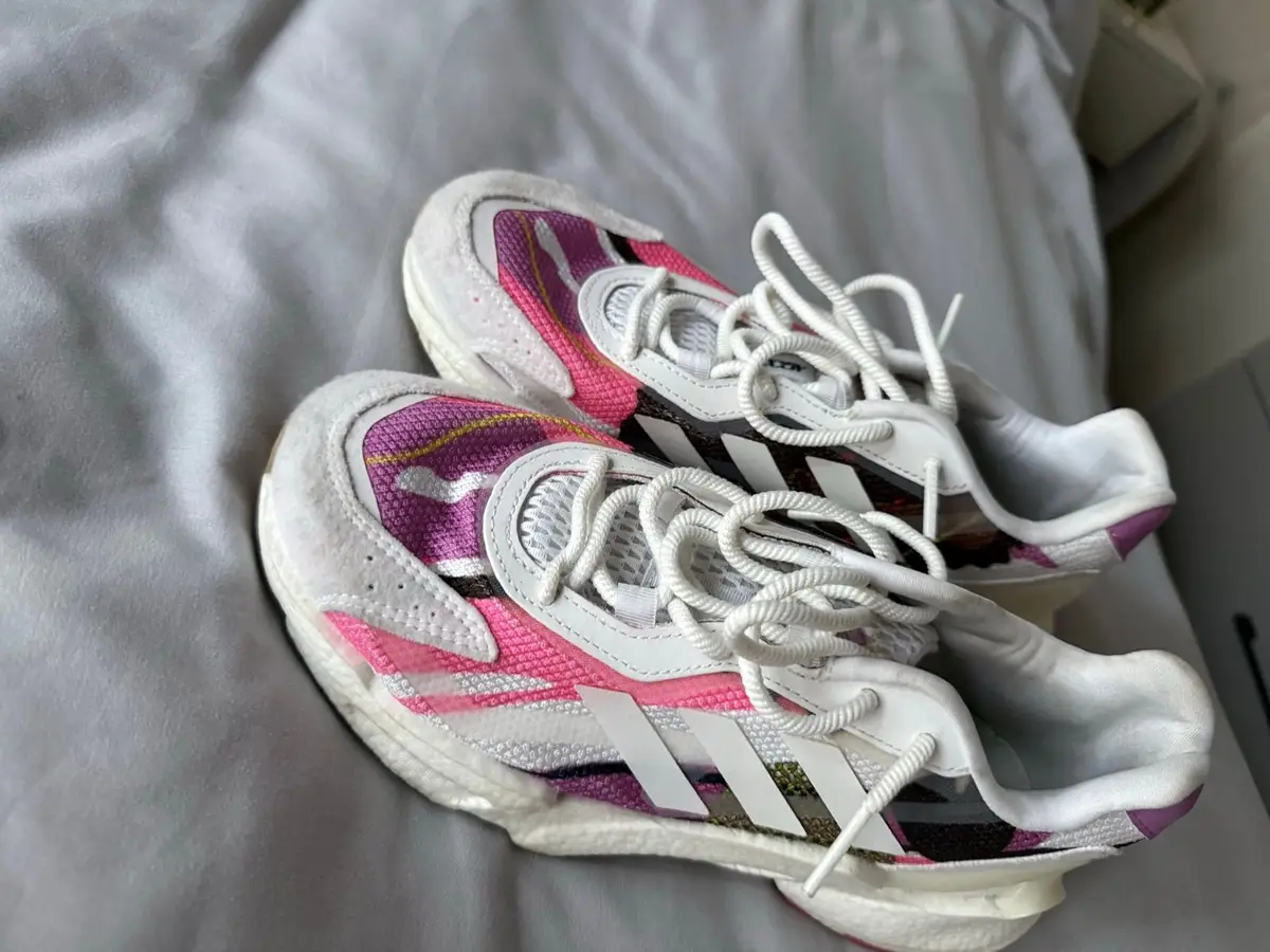 Adidas Sneakers White Pink Purple Size 6