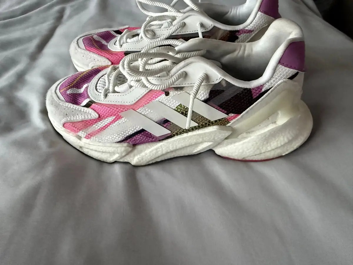 Adidas Sneakers White Pink Purple Size 6