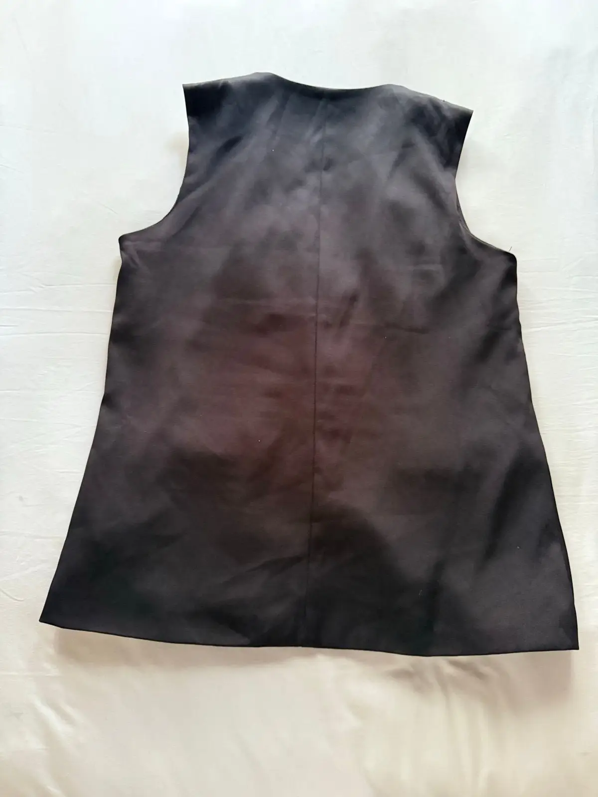 Shein Black & Cream Color-Block Sleeveless Vest L