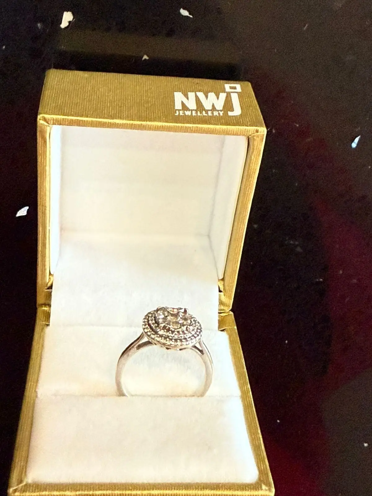 NWJ Jewellery NWJ Diamond Cluster Ring White Gold
