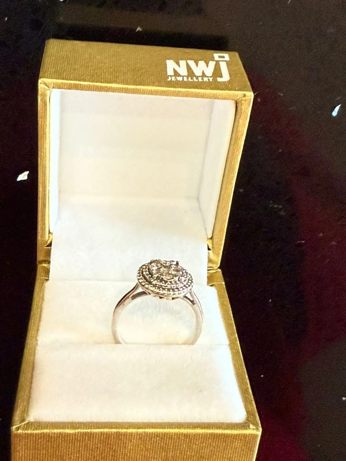NWJ Diamond Cluster Ring White Gold