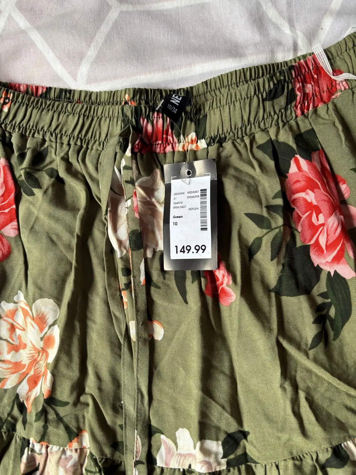 Olive Floral Midi Skirt Size 10