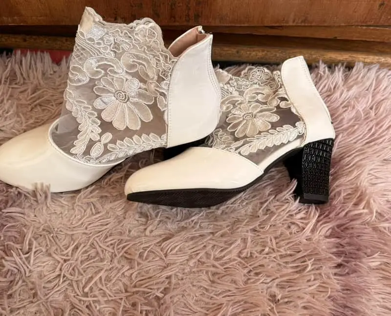 Ankle lace heels