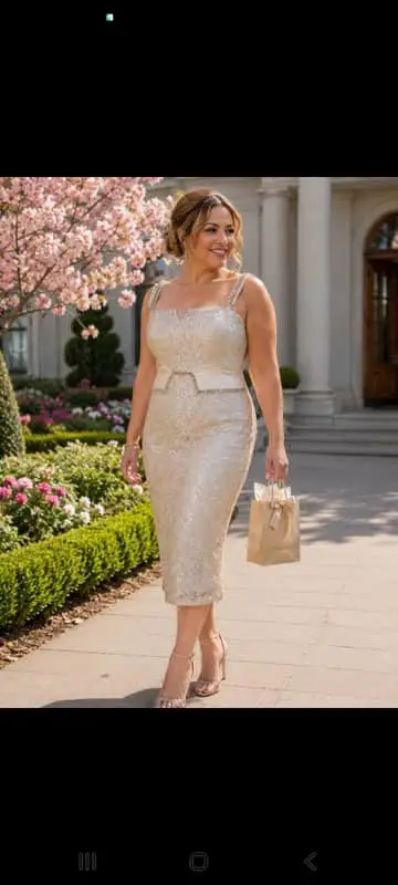 Gold embrouded dress