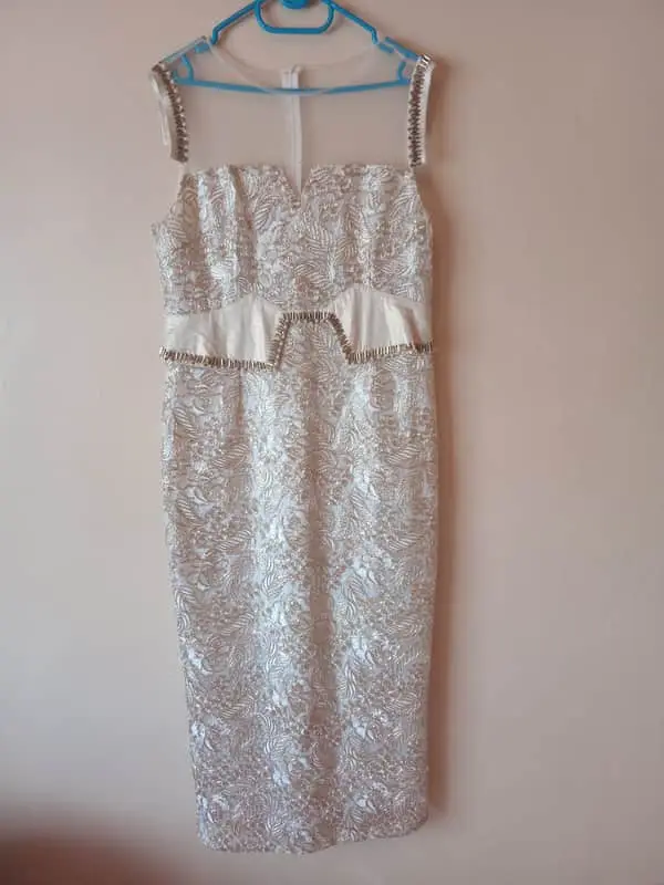 Gold embrouded dress