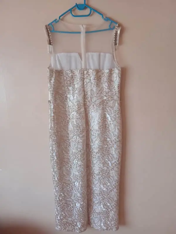 Gold embrouded dress