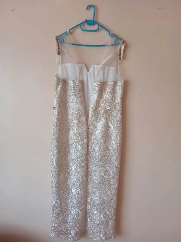 Gold embrouded dress