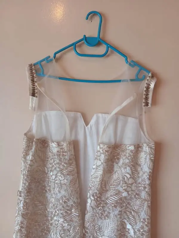 Gold embrouded dress