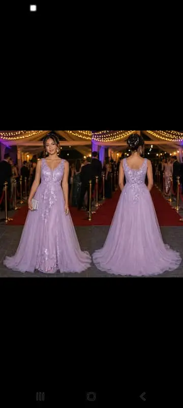 Lilac matric ball gown