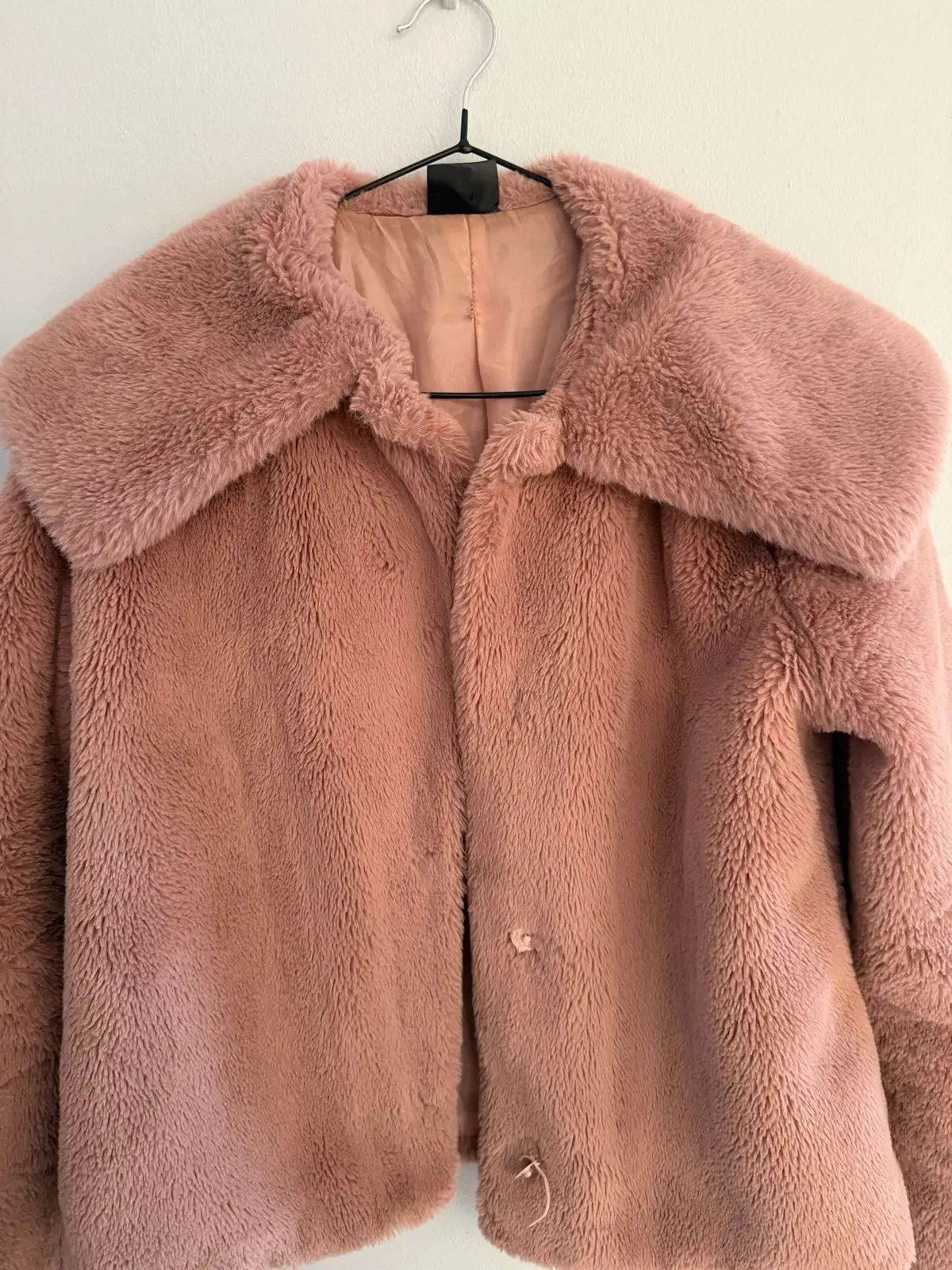 Mauve Fuzzy Short Jacket XS