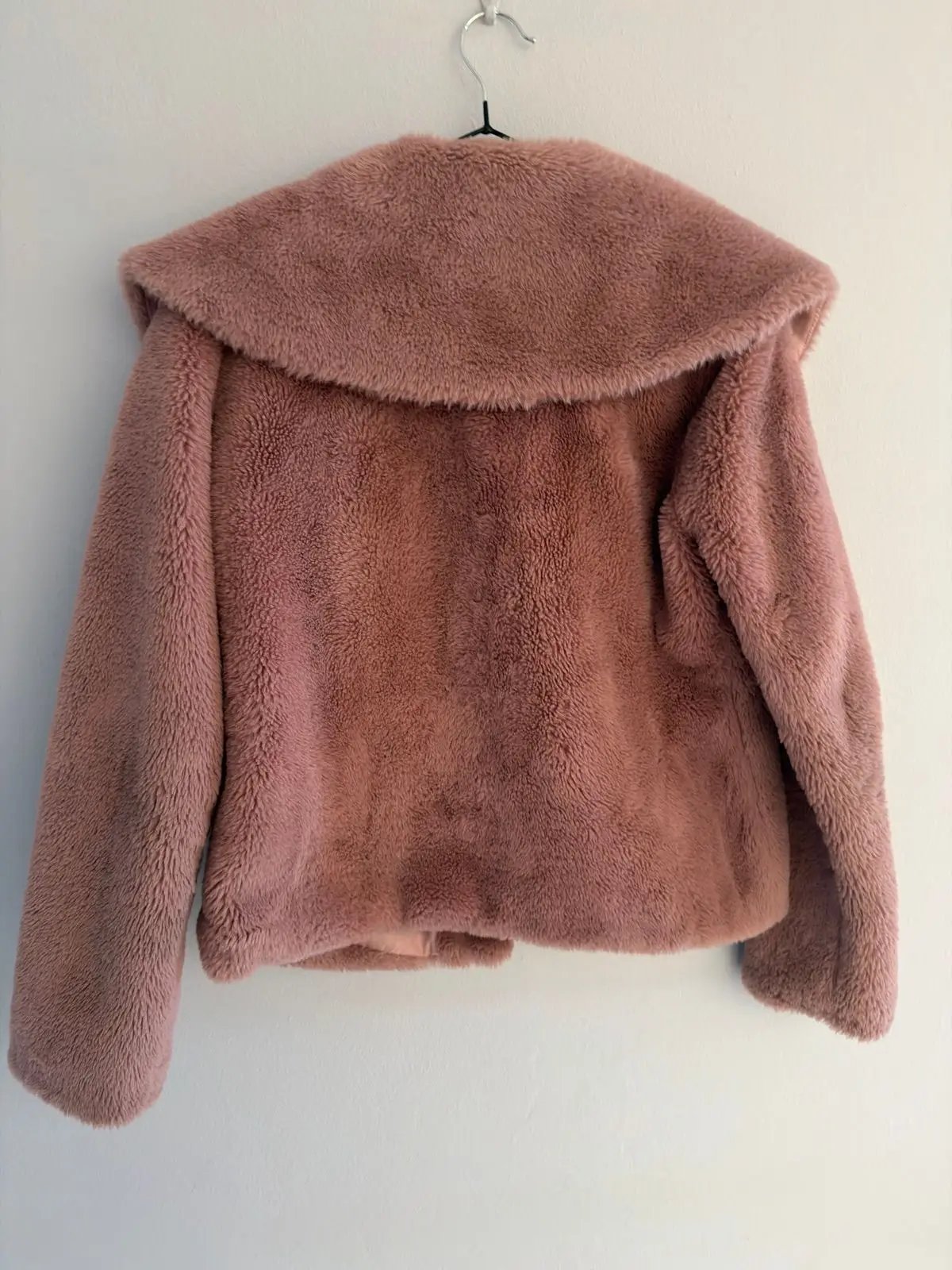 Mauve Fuzzy Short Jacket XS