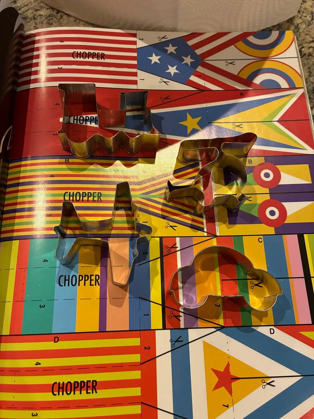 Brass Cookie Cutter Set - American Flag Design