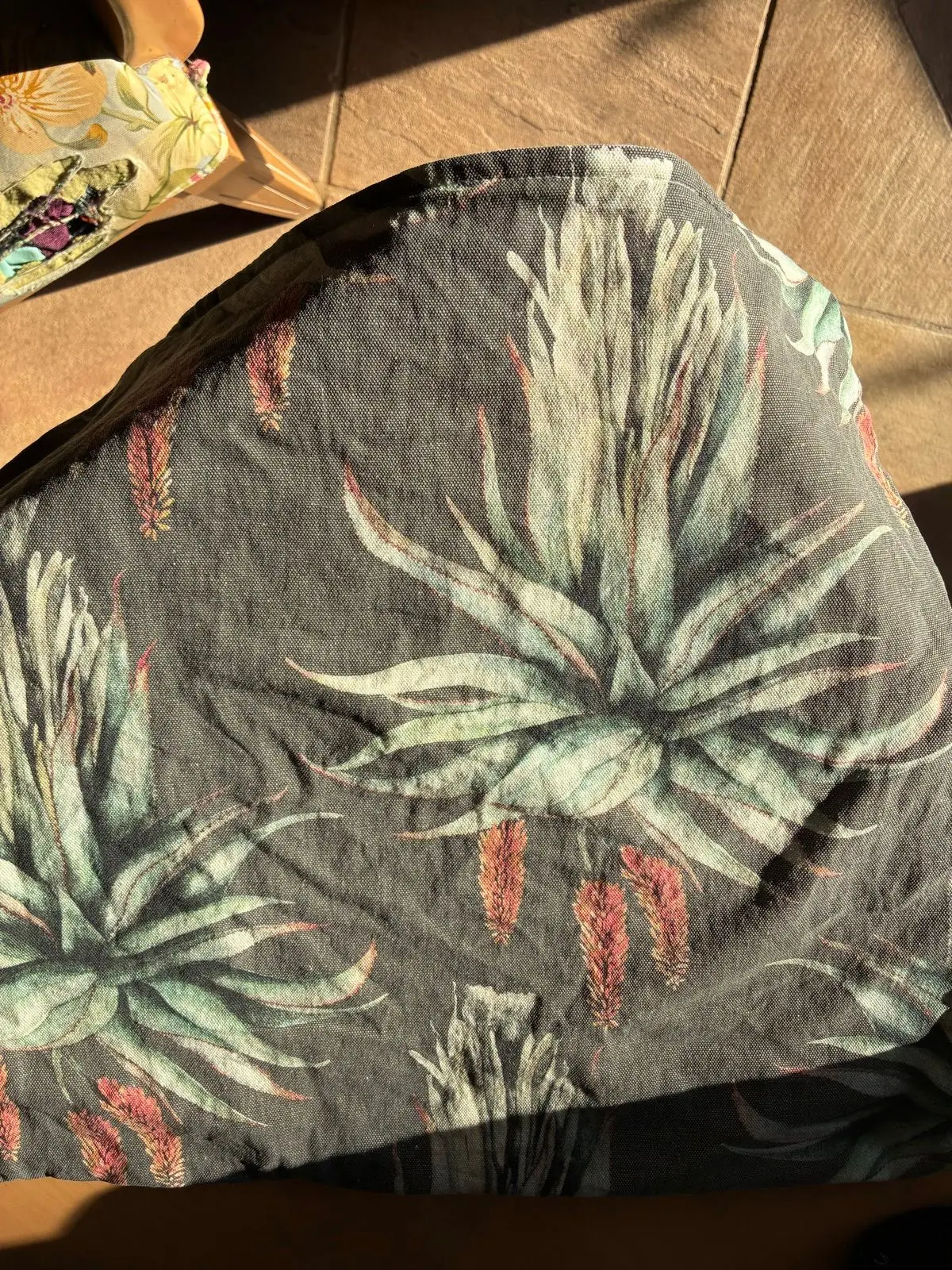 Botanical Print Canvas Pouch / Clutch