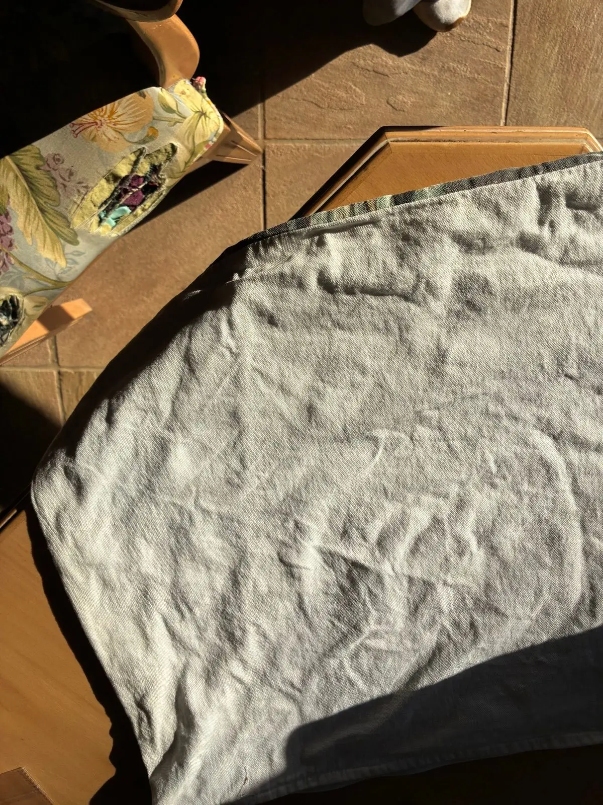 Botanical Print Canvas Pouch / Clutch