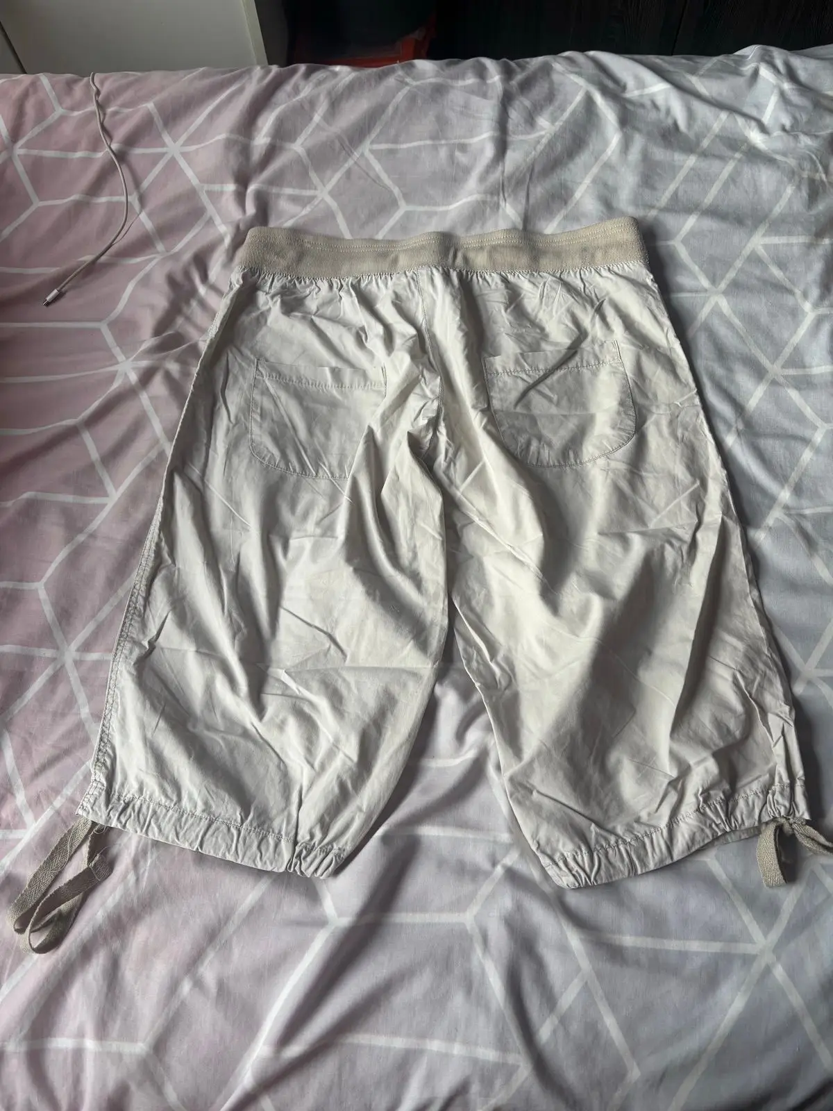 Cream Cargo Shorts Size 12