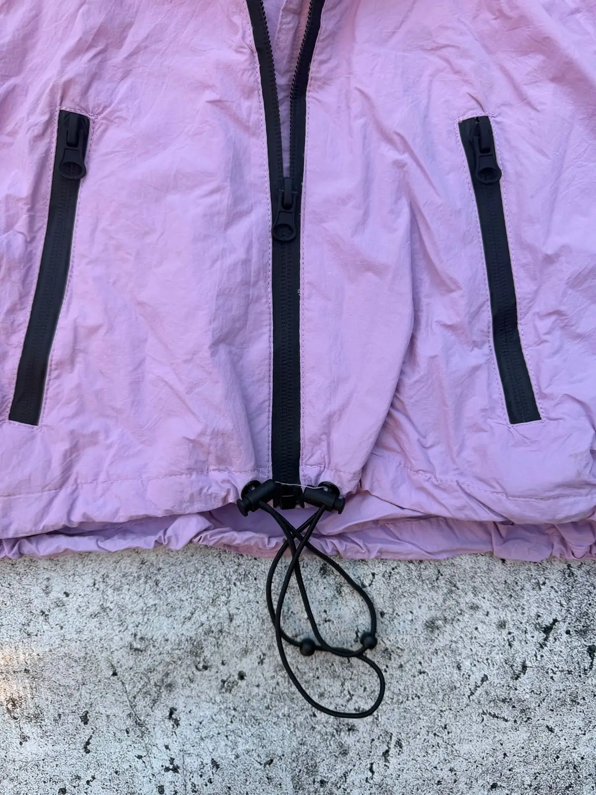 Zara Pink Cropped Windbreaker Jacket