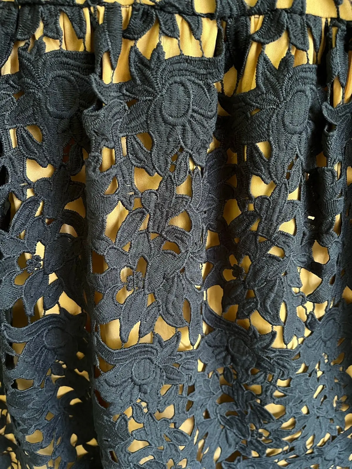 Navy Lace Floral Cutout Dress Size 34