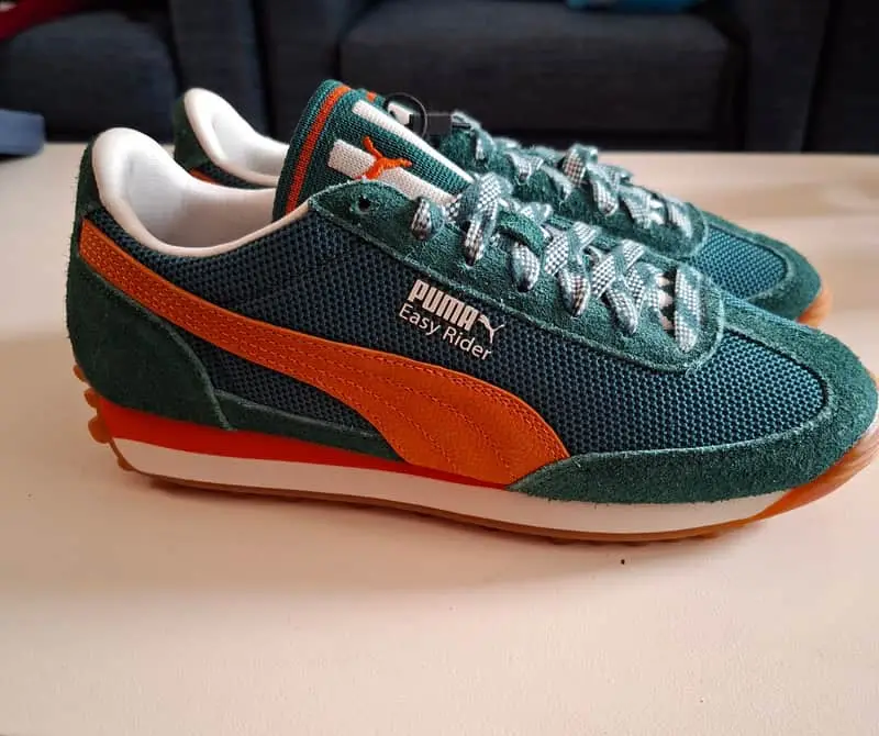 Green original branded Puma tekkie
